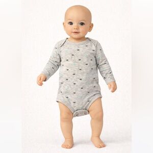 💎$2💎 Carters Gray and Blue Football and Helmet Baby Boys One Piece Suit